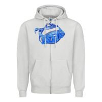 Dove Grey Chin Guard Fa Element 1 Zipper Hoodie - FaDigitalArtStudio