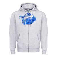 Heather Grey Chin Guard Fa Element 1 Zipper Hoodie - FaDigitalArtStudio
