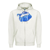 Oatmeal Heather Chin Guard Fa Element 1 Zipper Hoodie - FaDigitalArtStudio