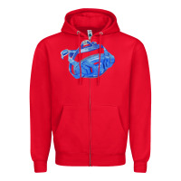 Red Chin Guard Fa Element 1 Zipper Hoodie - FaDigitalArtStudio