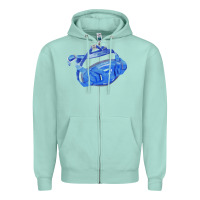 Seafoam Chin Guard Fa Element 1 Zipper Hoodie - FaDigitalArtStudio