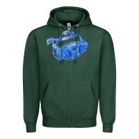 Sports Green Chin Guard Fa Element 1 Zipper Hoodie - FaDigitalArtStudio