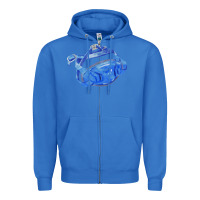 True Royal Chin Guard Fa Element 1 Zipper Hoodie - FaDigitalArtStudio