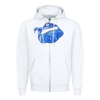 White Chin Guard Fa Element 1 Zipper Hoodie - FaDigitalArtStudio