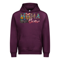 Mauve Wine mama bear with mama and baby Urban Hoodie - Artiststas