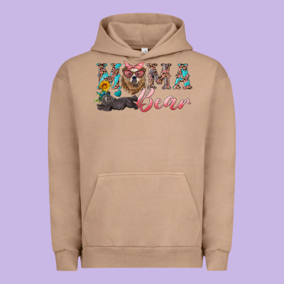 Mama Bear With Mama And Baby Urban Hoodie Designed By Artiststas