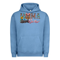 Pigment Pebble Blue mama bear with mama and baby Urban Hoodie - Artiststas