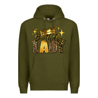 Army Green birthday lady Premium Hoodie - RanaPortraitStore