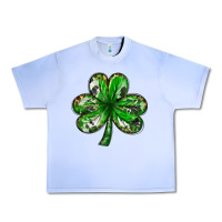 Grape Ice shamrock with leopard and cowhide Urban Heavy Tee - NancyCooperArtShop
