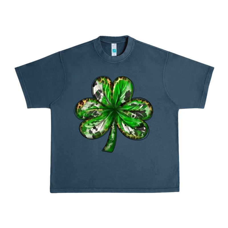 Shamrock With Leopard And Cowhide Urban Heavy Tee by NancyCooperArtShop | Teevron