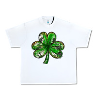 White shamrock with leopard and cowhide Urban Heavy Tee - NancyCooperArtShop