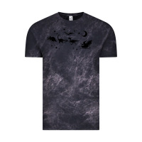 Cloud Black christmas santa dinosaur sleigh ride t rex funny gift t shirt Vintage Tee - minhPixels