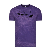 Cloud Purple christmas santa dinosaur sleigh ride t rex funny gift t shirt Vintage Tee - minhPixels