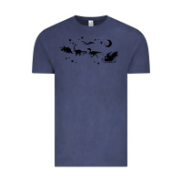 Vintage Denim christmas santa dinosaur sleigh ride t rex funny gift t shirt Vintage Tee - minhPixels