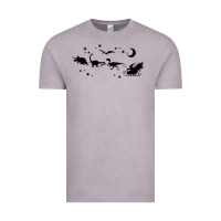 Christmas Santa Dinosaur Sleigh Ride T Rex Funny Gift T Shirt Vintage Tee | Teevron