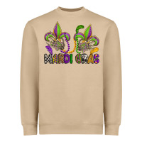 Mushroom mardi gras skeleton hands  fleur de lis Heavyweight Sweatshirt - OliviaCreatesArt