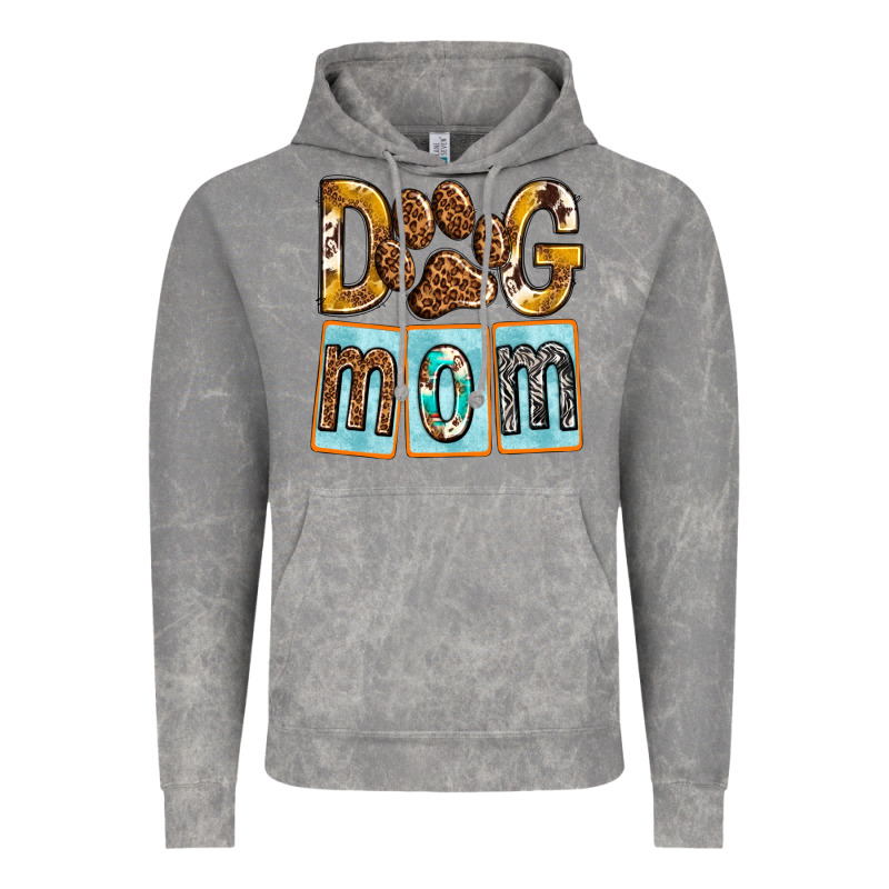 Dog Mom With Paw Vintage Hoodie by texasbilliewilder | Teevron