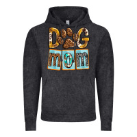 Vintage Black Dog Mom with Paw Vintage Hoodie - texasbilliewilder