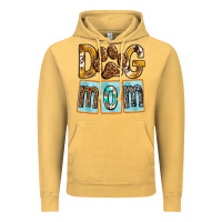 Vintage Mustard Dog Mom with Paw Vintage Hoodie - texasbilliewilder