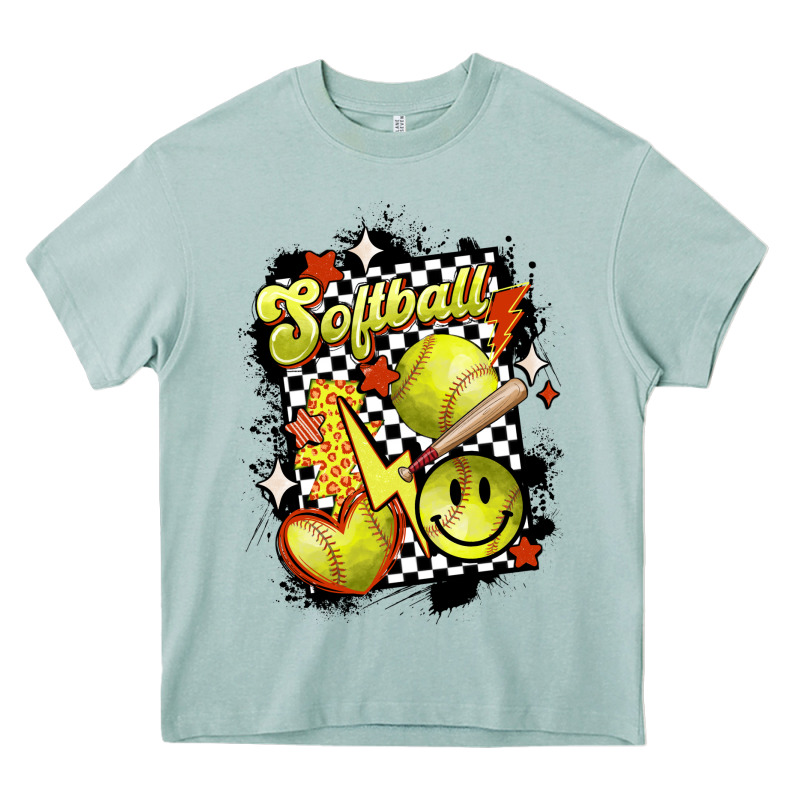 Vintage Softball Heavy Core Tee by MaliasSmallBusiness | Teevron