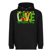 Black love st patricks day Heavyweight Hoodie - CowhideDigitalArt