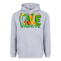 Heather Grey love st patricks day Heavyweight Hoodie - CowhideDigitalArt