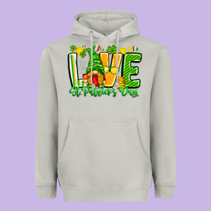 Love St Patricks Day Heavyweight Hoodie Designed By Cowhidedigitalart