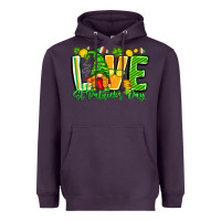 Plum love st patricks day Heavyweight Hoodie - CowhideDigitalArt