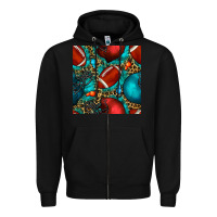 Black american football helmet with leopard and gemstone Zipper Hoodie - BundleAndBundleShop