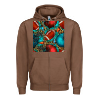 Chestnut american football helmet with leopard and gemstone Zipper Hoodie - BundleAndBundleShop