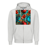 Dove Grey american football helmet with leopard and gemstone Zipper Hoodie - BundleAndBundleShop