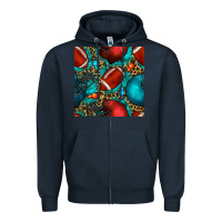 Navy american football helmet with leopard and gemstone Zipper Hoodie - BundleAndBundleShop