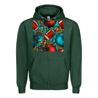 Sports Green american football helmet with leopard and gemstone Zipper Hoodie - BundleAndBundleShop