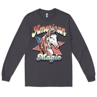 Smoke American unicorn magic Long Sleeve Tee - HowdyJamesFarm