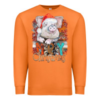 Carrot merry Christmas pig Premium Sweatshirt - CowhideDigitalArt