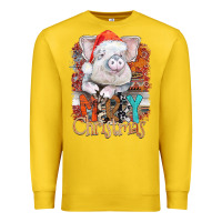 Lemon merry Christmas pig Premium Sweatshirt - CowhideDigitalArt