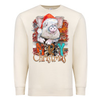 Sandshell merry Christmas pig Premium Sweatshirt - CowhideDigitalArt