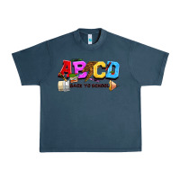 Midnight Navy abcd back to school Urban Heavy Tee - NancyCooperArtShop