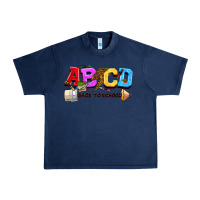 Navy abcd back to school Urban Heavy Tee - NancyCooperArtShop