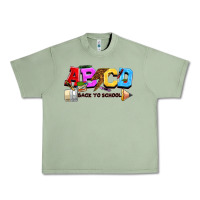Oil Green abcd back to school Urban Heavy Tee - NancyCooperArtShop