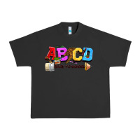 Pigment Black abcd back to school Urban Heavy Tee - NancyCooperArtShop