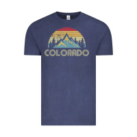 Vintage Denim Colorado Retro Vintage Mountains Nature Hiking Vintage Tee - minhPixels