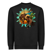 Black gemstone cowboy Heavyweight Sweatshirt - OliviaCreatesArt