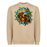 Mushroom gemstone cowboy Heavyweight Sweatshirt - OliviaCreatesArt