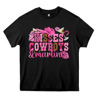 Black kisses cowboys martinis Heavy Core Tee - NancyCooperArtShop