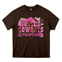 Chocolate Brown kisses cowboys martinis Heavy Core Tee - NancyCooperArtShop