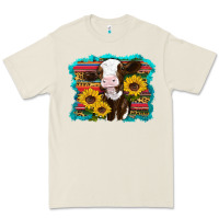 Bone western cow sunflowers serape leopard Premium Tee - RanaPortraitStore