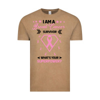 Vintage Coffee I am a Breast Cancer Survivor What is Your Superpower Vintage Tee - Bettercallsaul