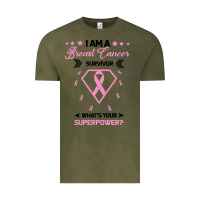 Vintage Olive I am a Breast Cancer Survivor What is Your Superpower Vintage Tee - Bettercallsaul