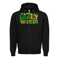 Black lucky charm Zipper Hoodie - FaDigitalArtStudio